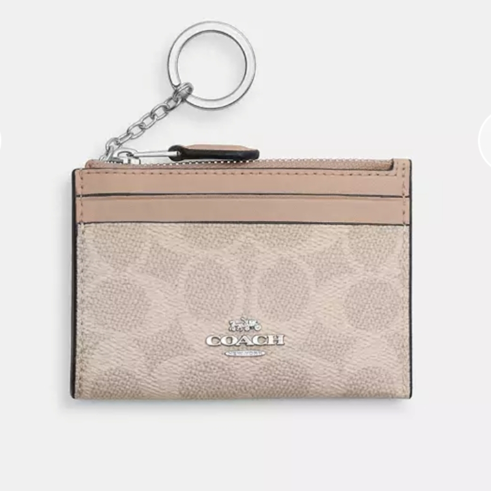 Coach Skinny ID Case Card Holder Signature Canvas - Picture 1 of 17